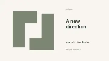 A New Direction · Column 2 presentation cover template