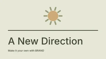 A New Direction · Linework presentation cover template