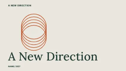 A New Direction · Modern presentation cover template