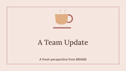 A Team Update · Frame presentation cover template