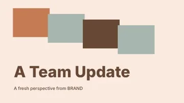 A Team Update · Terrace presentation cover template