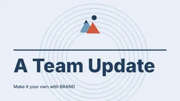 A Team Update · Contour 2 presentation cover template
