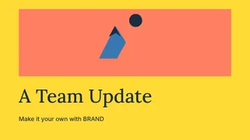 A Team Update · Gallery presentation cover template