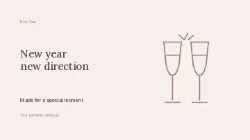 New Year new direction · Corner accent presentation cover template