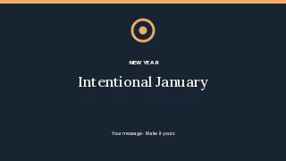 Intentional January · Contemporary masthead presentation cover template