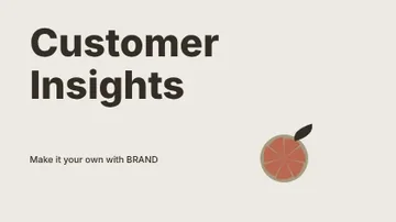 Customer Insights · Typographic presentation cover template