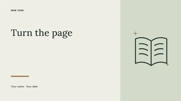 New Year fresh chapter presentation cover template