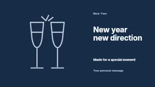 New Year new direction presentation cover template