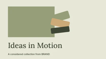 Ideas in Motion · Studio presentation cover template