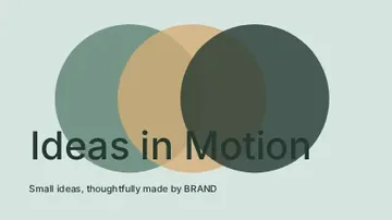 Ideas in Motion · Orbit presentation cover template