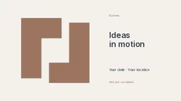 Ideas in Motion · Spectrum presentation cover template