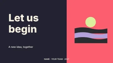 Let us begin · Bold presentation cover template