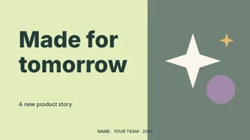 Made for tomorrow · Geometric presentation cover template