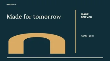Made for tomorrow · Minimal presentation cover template