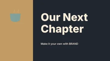 Our Next Chapter · Column 2 presentation cover template