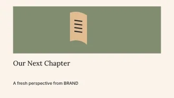 Our Next Chapter · Gallery presentation cover template