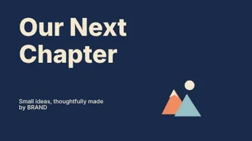 Our Next Chapter · Typographic presentation cover template
