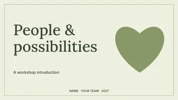 People & possibilities · Botanical presentation cover template