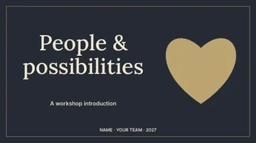 People & possibilities · Elegant presentation cover template