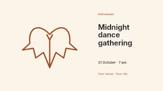 Midnight dance gathering · Columns presentation cover template