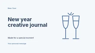 New Year creative journal · Horizontal photo dialogue presentation cover template