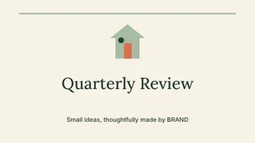 Quarterly Review · Classic presentation cover template