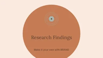 Research Findings · Medallion presentation cover template