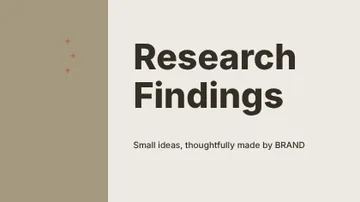 Research Findings · Column presentation cover template