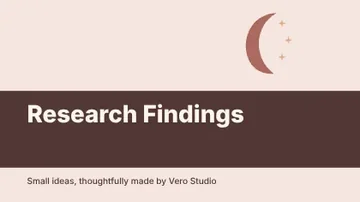 Research Findings · Stencil presentation cover template