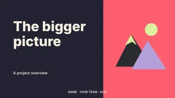 The bigger picture · Bold presentation cover template