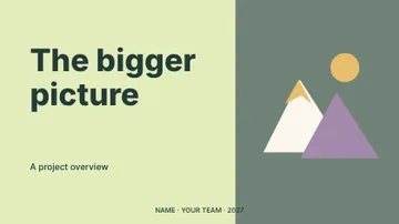 The bigger picture · Geometric presentation cover template