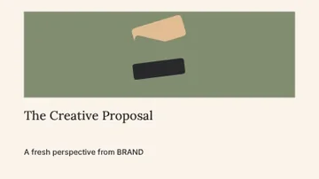The Creative Proposal · Gallery presentation cover template