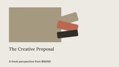 The Creative Proposal · Studio presentation cover template