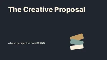 The Creative Proposal · Typographic presentation cover template