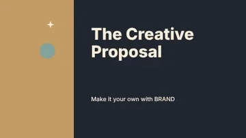 The Creative Proposal · Column presentation cover template