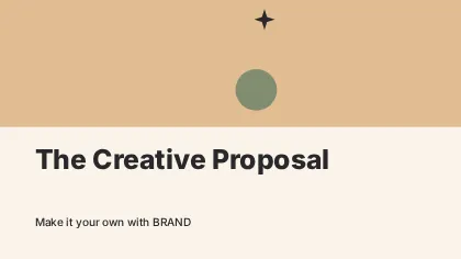 The Creative Proposal · Duotone presentation cover template