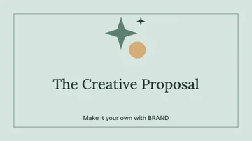 The Creative Proposal · Frame 3 presentation cover template