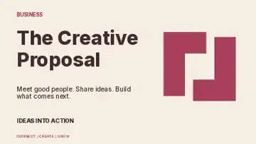 The Creative Proposal · Frame presentation cover template