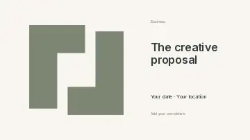 The Creative Proposal · Linework 2 presentation cover template