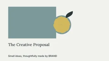 The Creative Proposal · Studio 3 presentation cover template