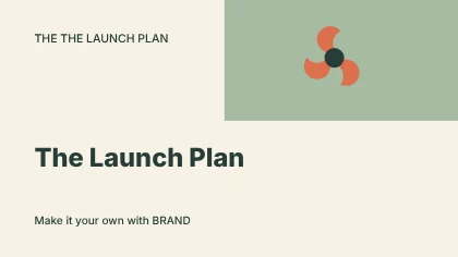 The Launch Plan · Modern presentation cover template