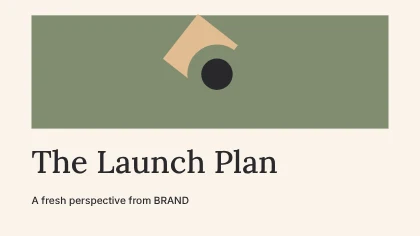 The Launch Plan · Gallery presentation cover template