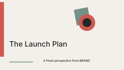 The Launch Plan · Signal presentation cover template