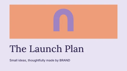 The Launch Plan · Gallery 2 presentation cover template