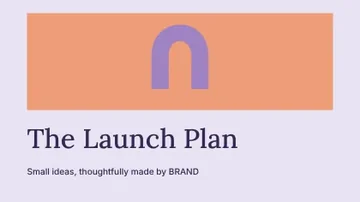 The Launch Plan · Gallery 2 presentation cover template