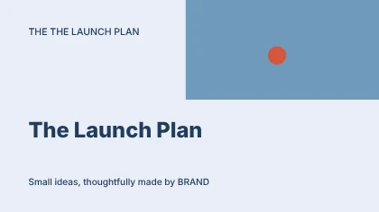 The Launch Plan · Modern 2 presentation cover template