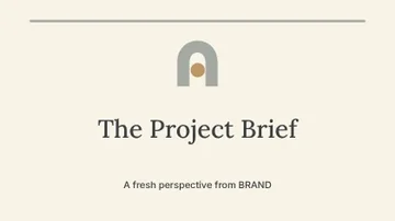 The Project Brief · Classic presentation cover template