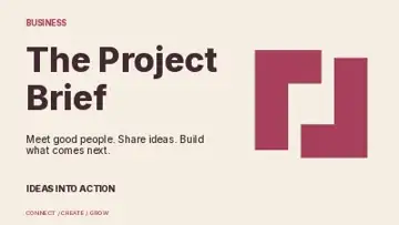 The Project Brief · Horizontal photo dialogue presentation cover template