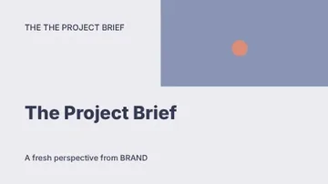 The Project Brief · Modern 2 presentation cover template