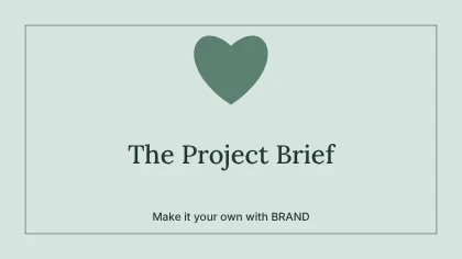 The Project Brief · Frame presentation cover template